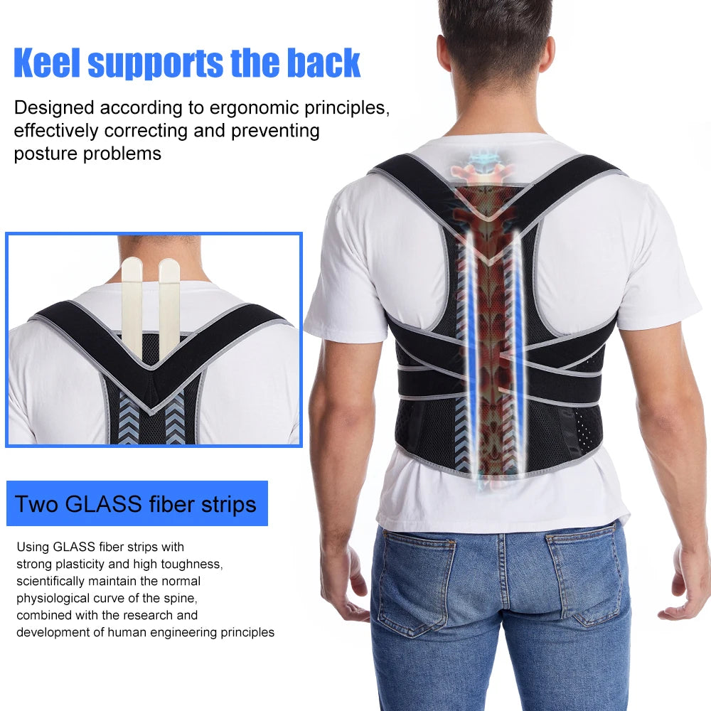 Adjustable Back & Shoulders Support Brace