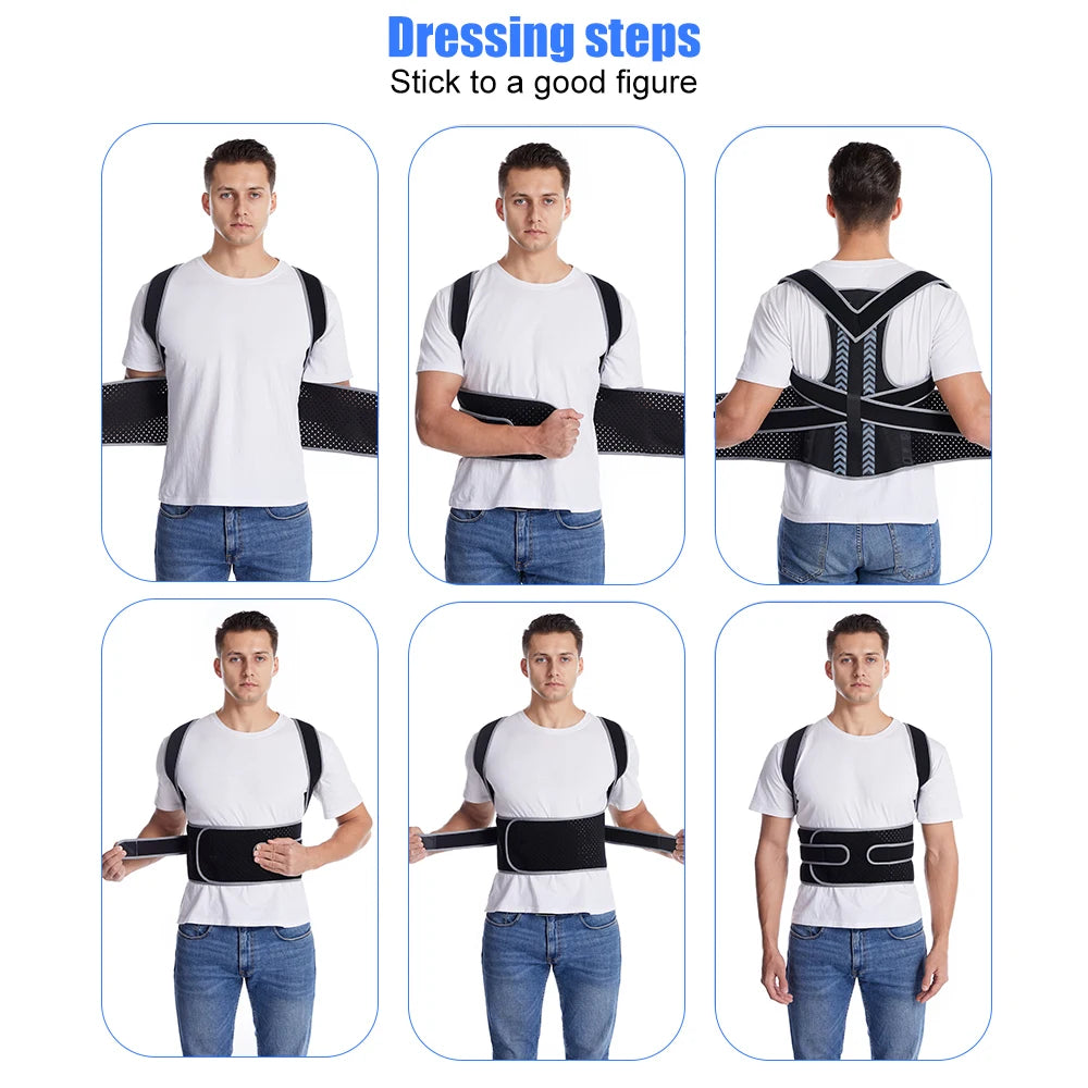 Adjustable Back & Shoulders Support Brace